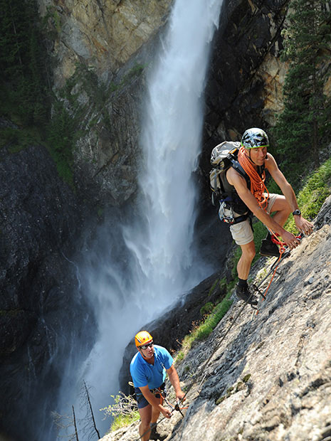 Jubiläumsklettersteig Lehner Wasserfall